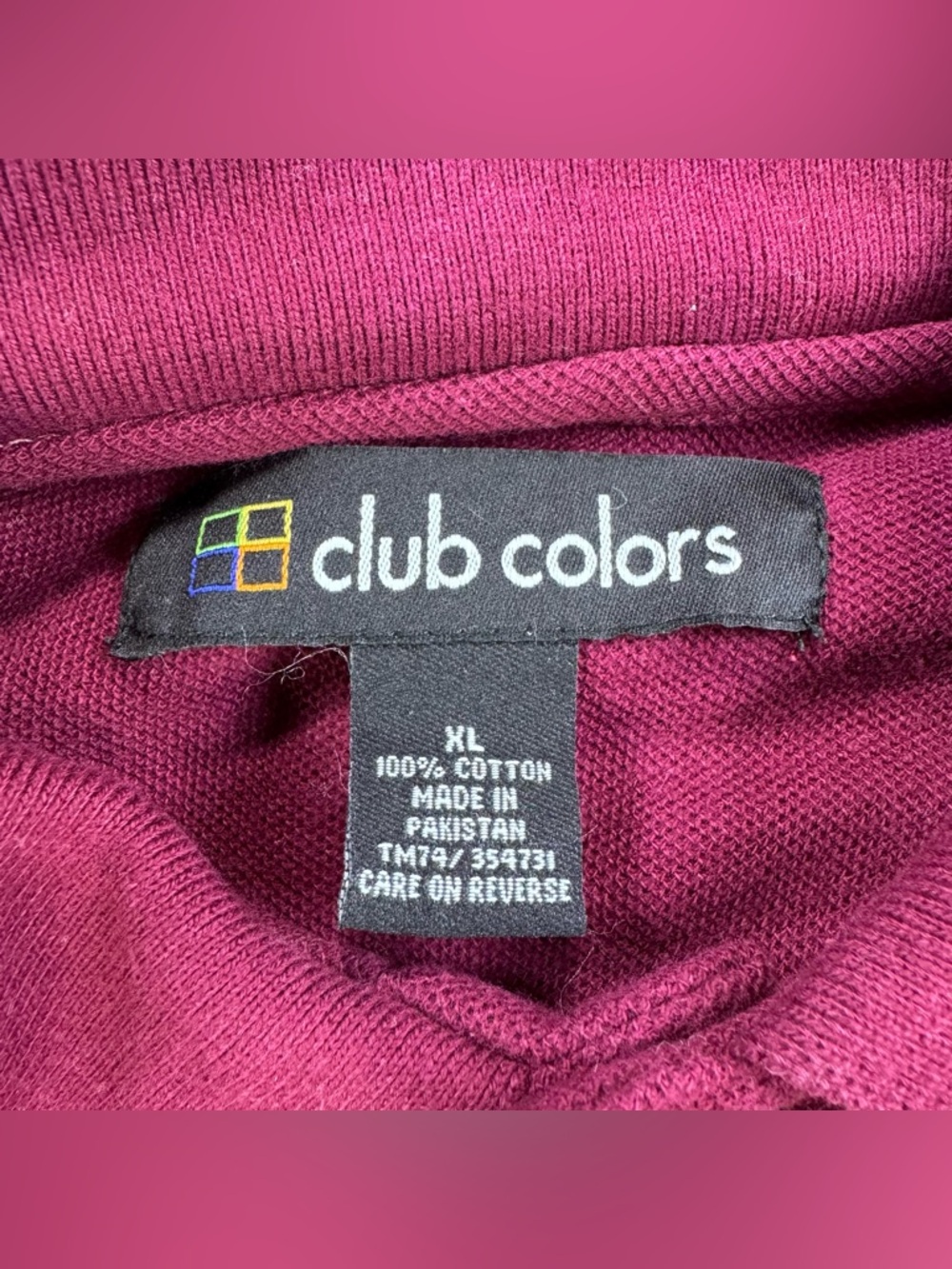 Vintage Y2K Harvard Golf Pique Polo Men XL Maroon Embroidered H Logo Club Colors - Picture 5 of 7